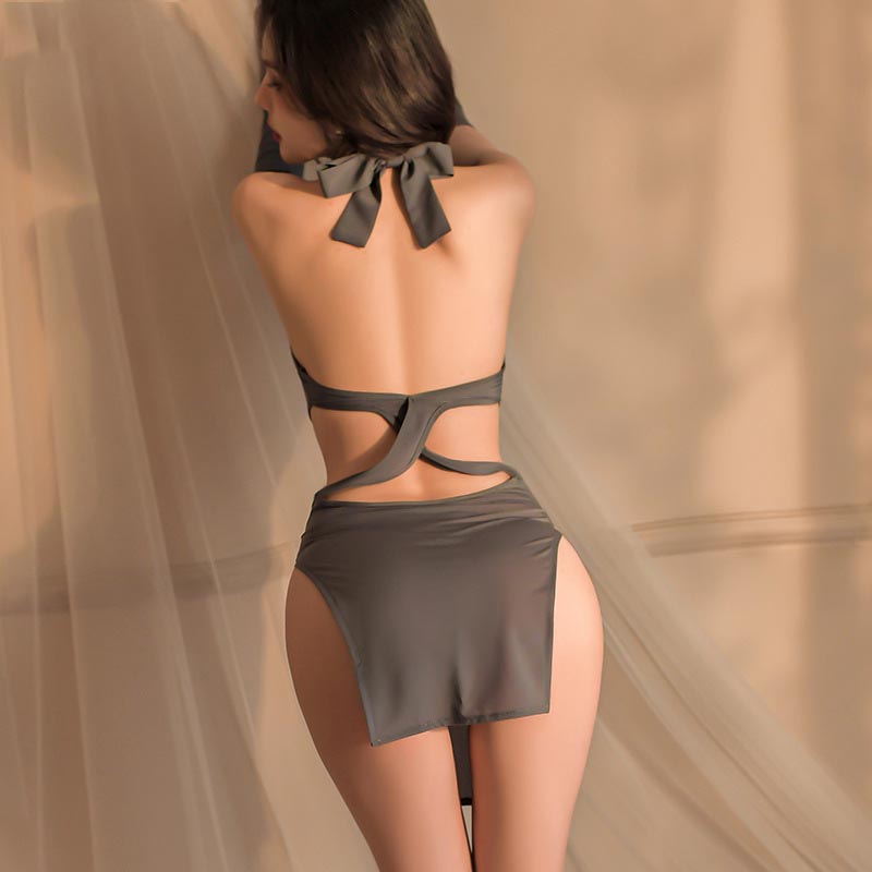 Sexy hollow cheongsam suit