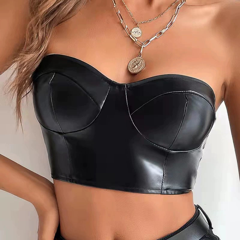 Black sexy bra + hip skirt 2-piece set