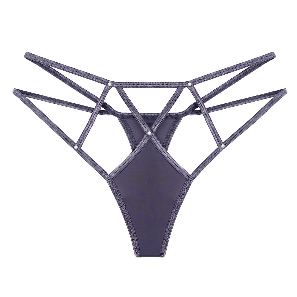 Hot diamond seamless breathable ice silk cross hollow underwear