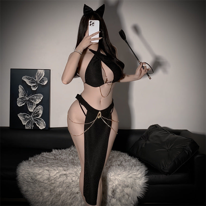 Sexy temptation hollow Egyptian girl queen uniform