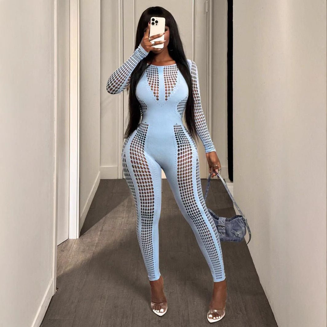 Knitted Sculpting One-Piece Jumpsuit