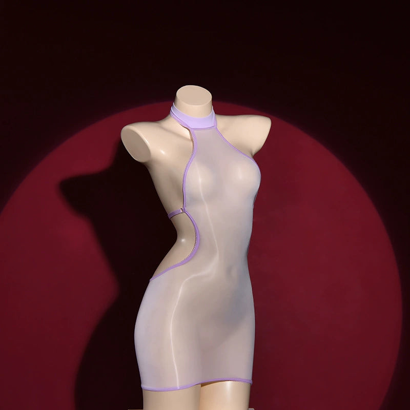 Horse oil stockings thin passionate jumpsuit