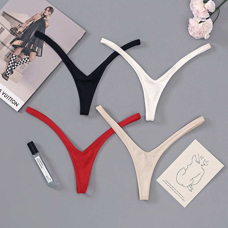Deep V Cotton String Thong (Women)