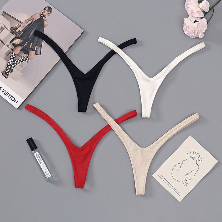 Deep V Cotton String Thong (Women)