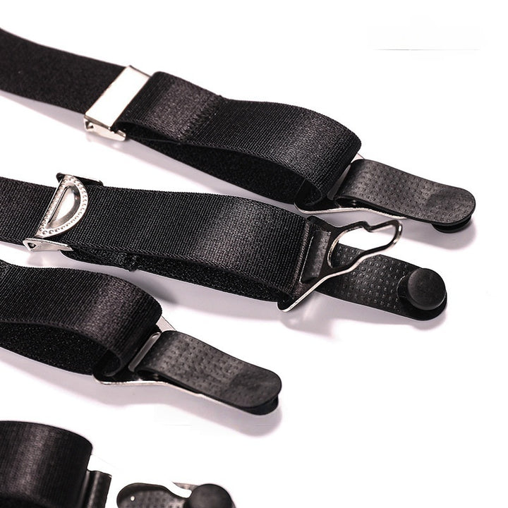 Metal Garter Belt with Rubber-Coated Clips
