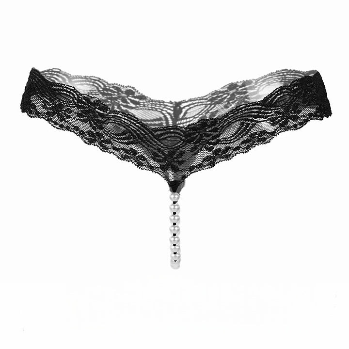 Transparent seamless pearl thong