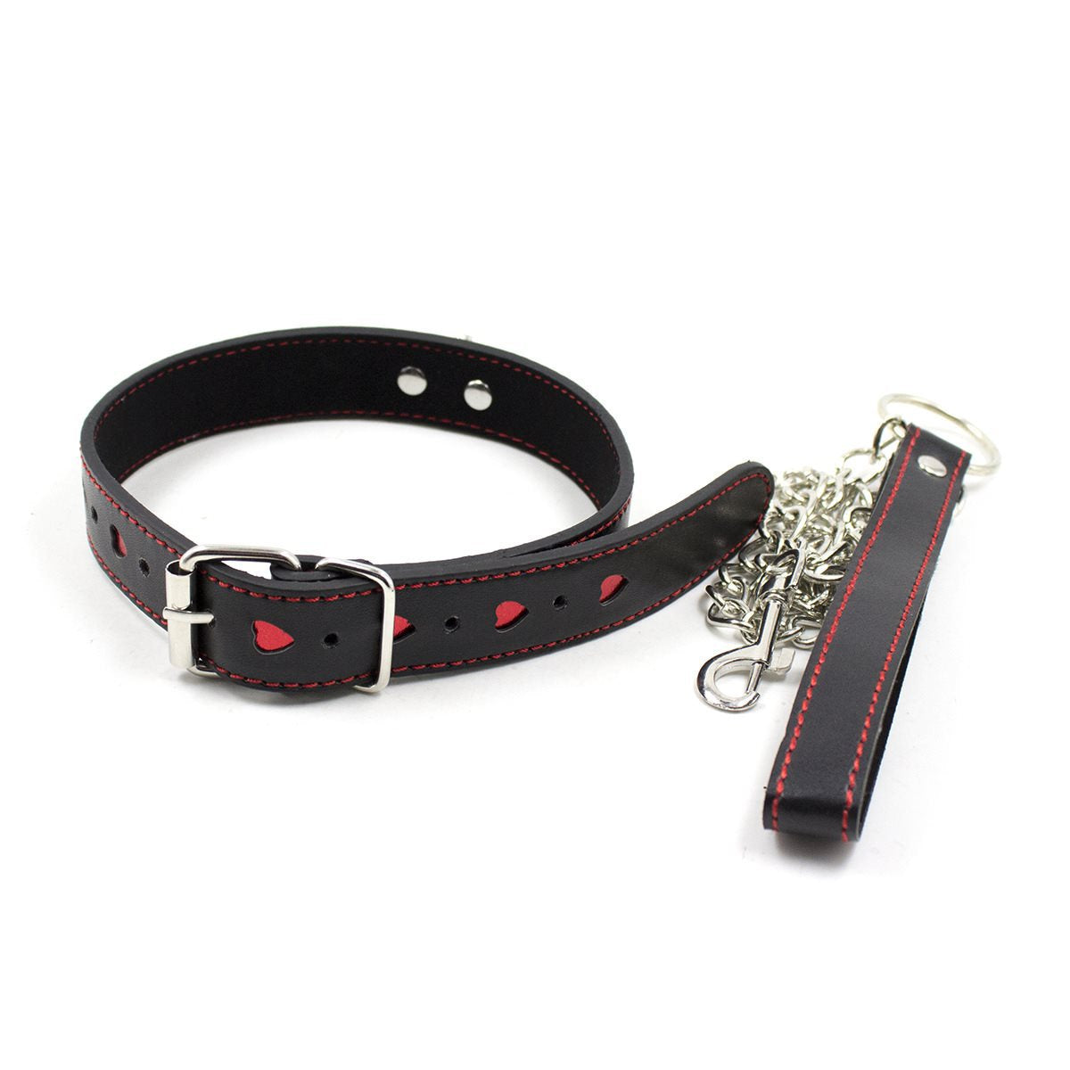 Red heart iron chain traction chain