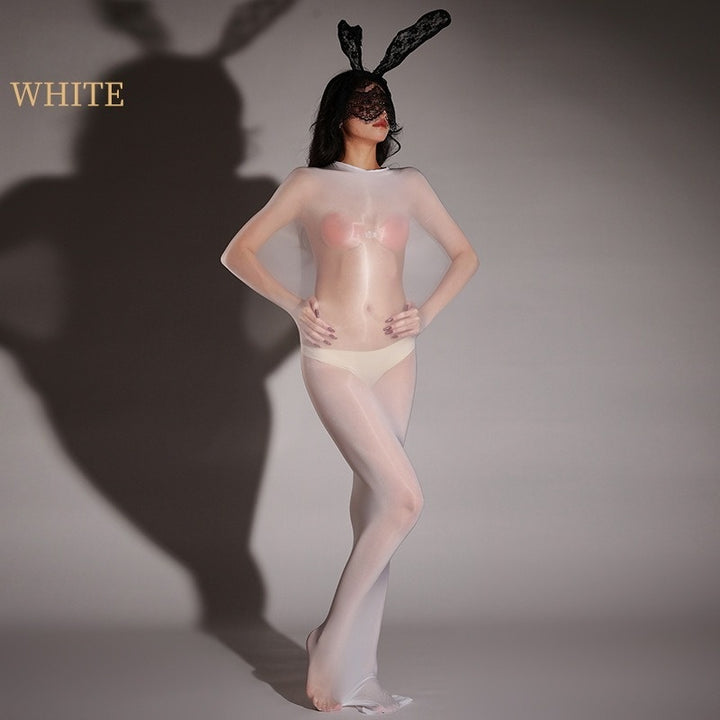 5D Ultra-Sheer Seamless Shiny Bodystocking Sleep Sack (Unisex, Plus Size)