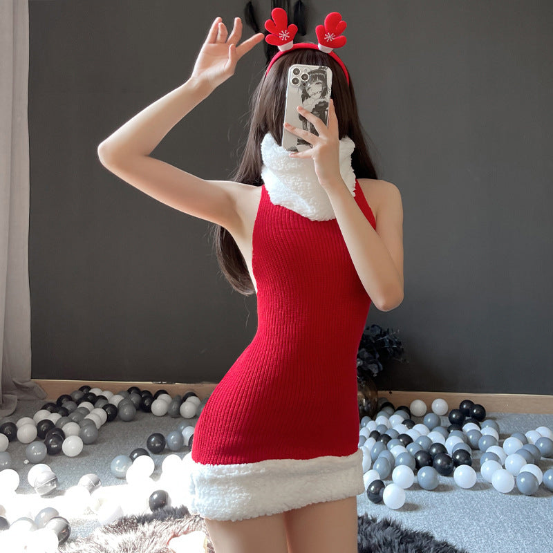 Sexy Christmas Turtleneck Knitted Sherpa Neck Sweater