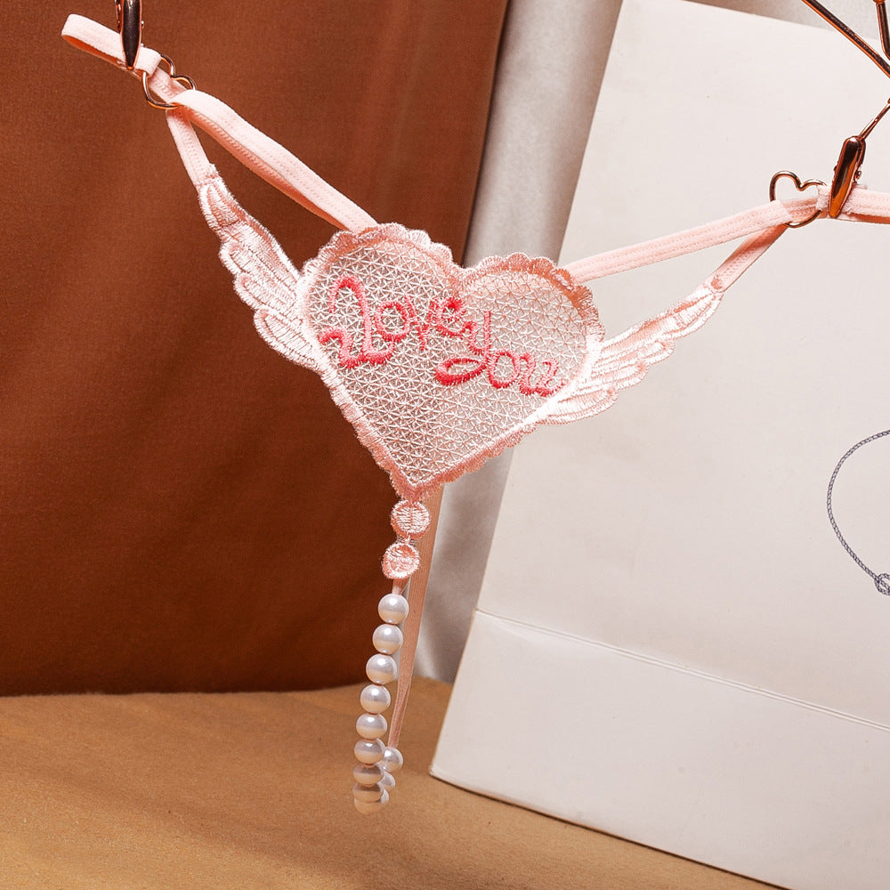 See-through jacquard embroidered briefs