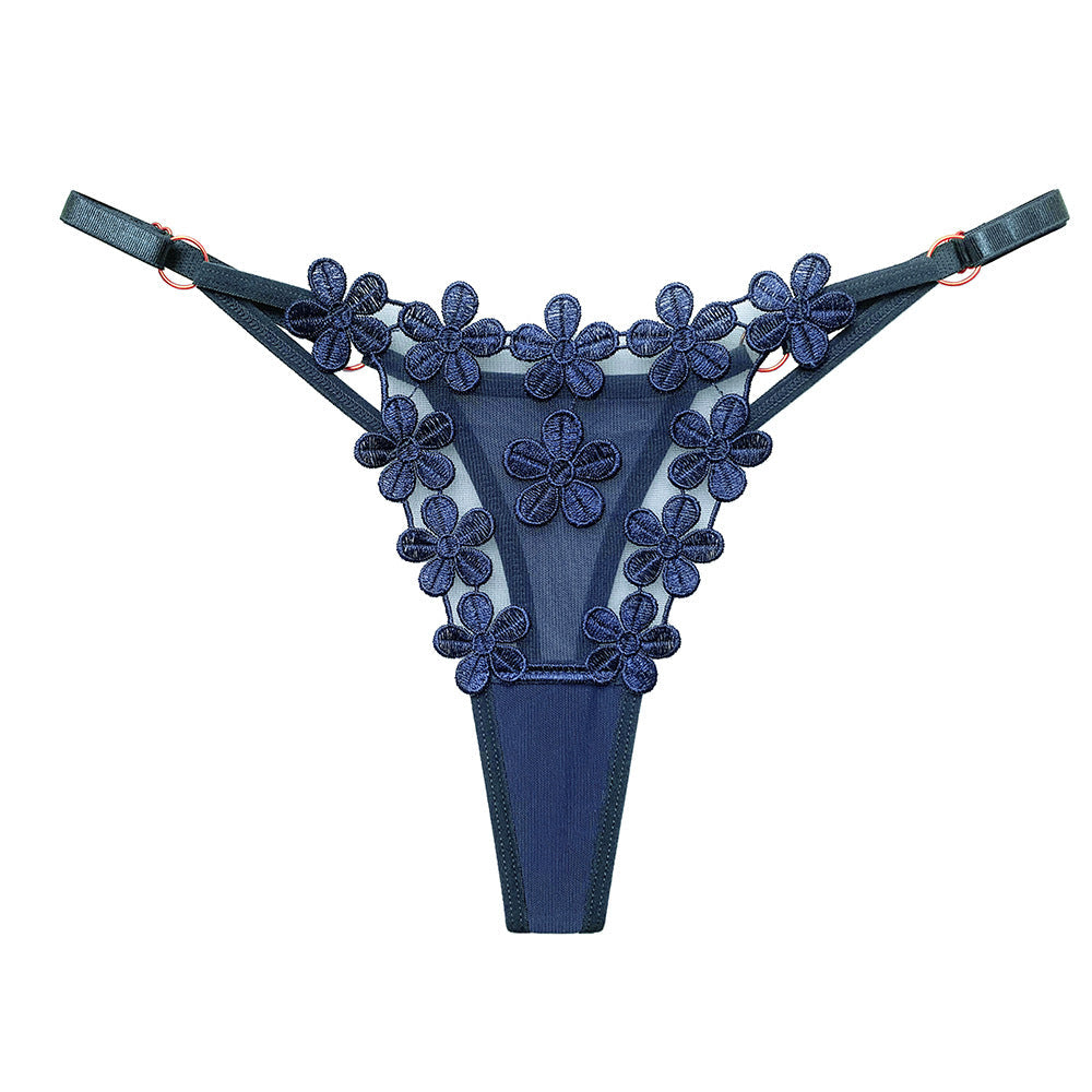 Mesh sexy breathable adjustable thin strap thong