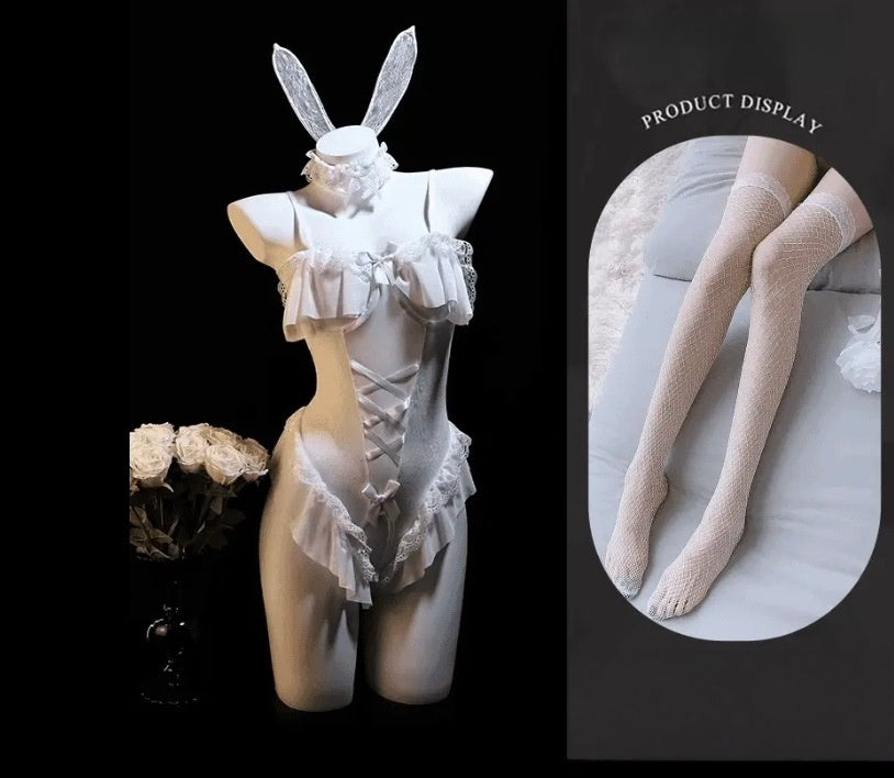 Red Bunny-Inspired Costume Set