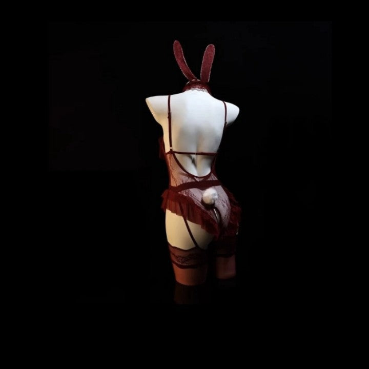 Red Bunny-Inspired Costume Set