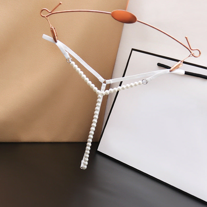 Pearl-Detail Low-Rise Thong