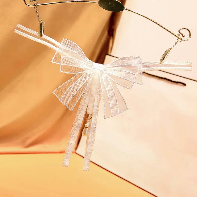 Hollow Pearl Pendant Thong Panties