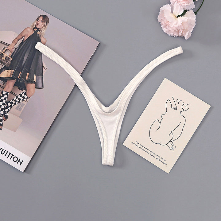 Deep V Cotton String Thong (Women)
