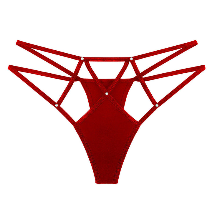 Hot diamond seamless breathable ice silk cross hollow underwear