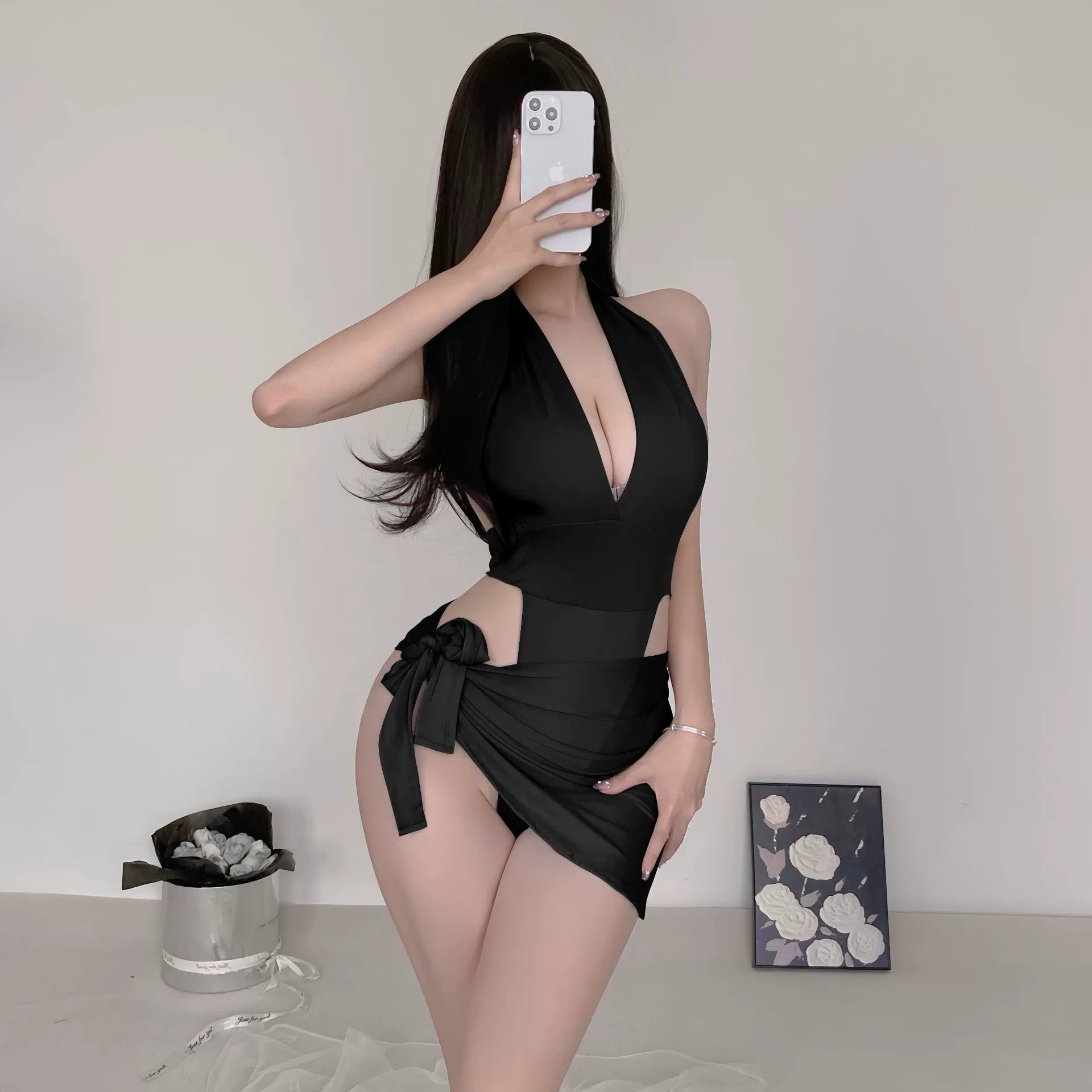 Tight sexy two-piece skirt