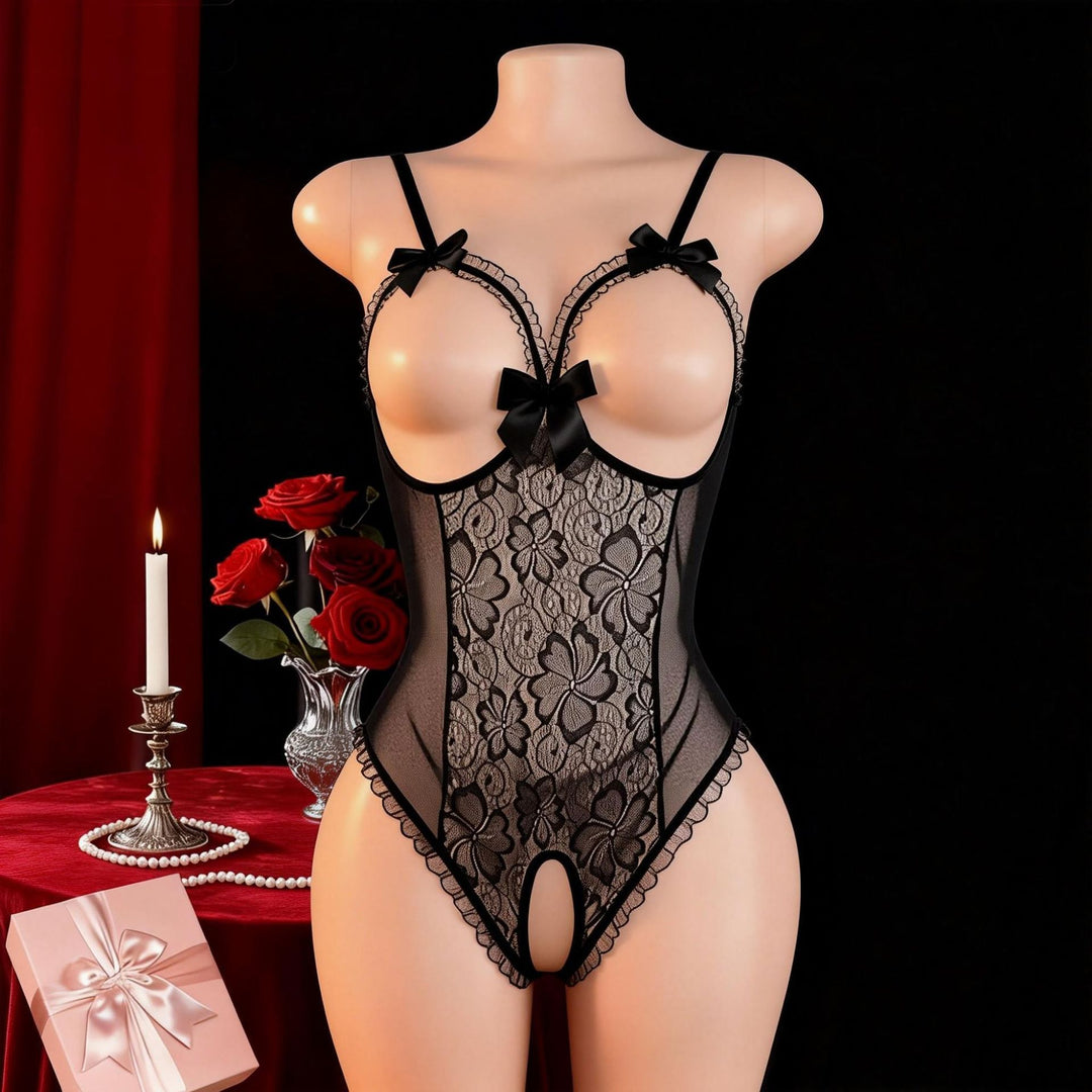 Leopard Lace Cutout Bodysuit