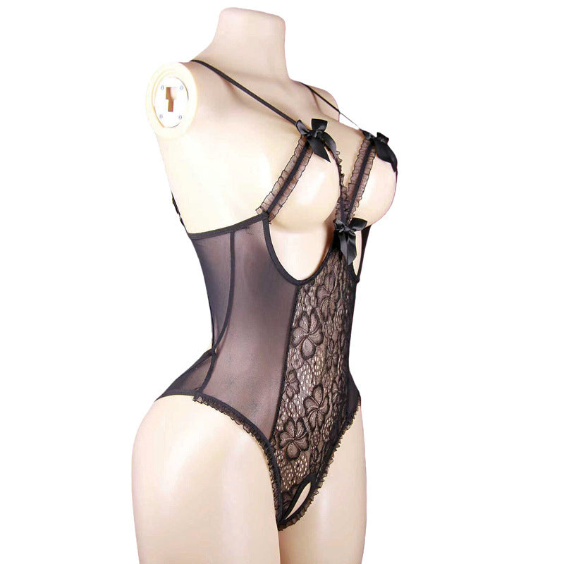 Leopard Lace Cutout Bodysuit