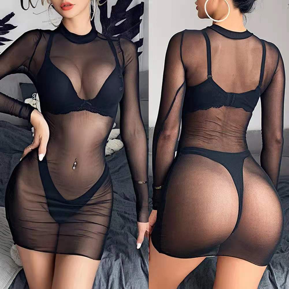 Sexy long sleeve see-through lingerie