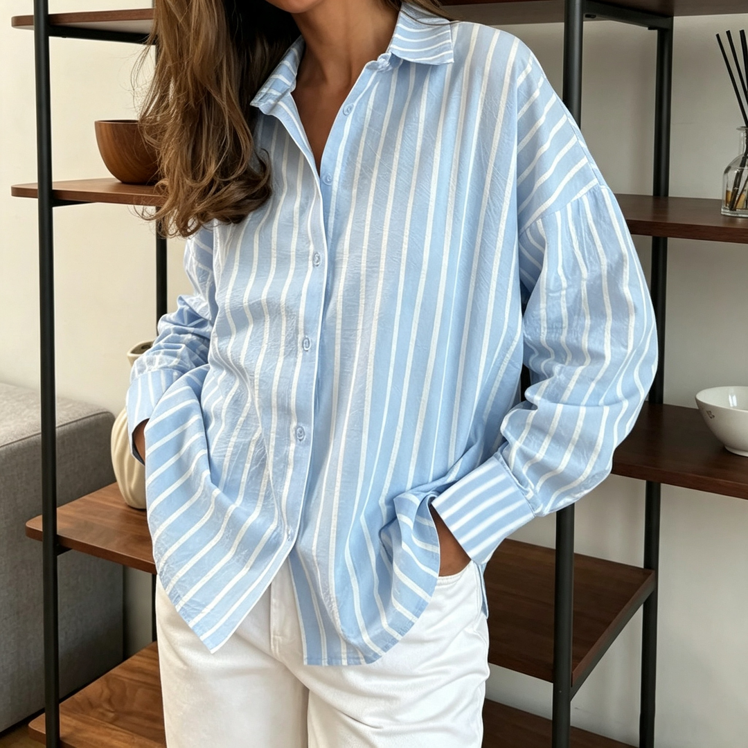 Loose V-neck shirt
