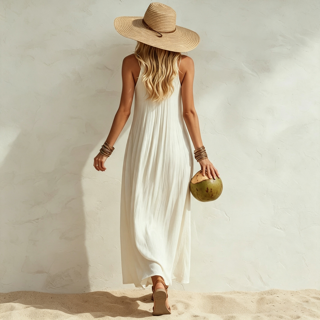Relaxed Halter Neck Resort Maxi Dress