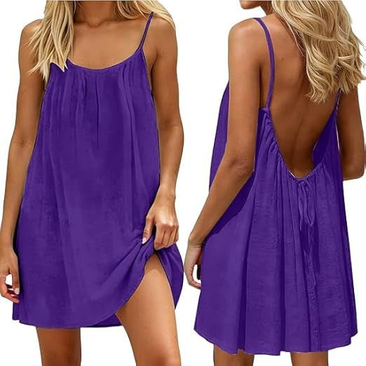 Ruched Backless Cami Mini Dress