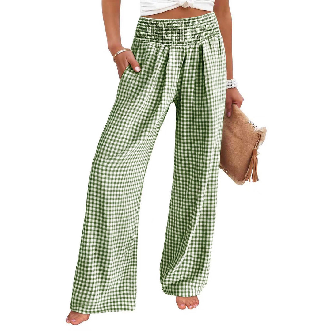 High-Waisted Striped Wide Leg Lounge Pants