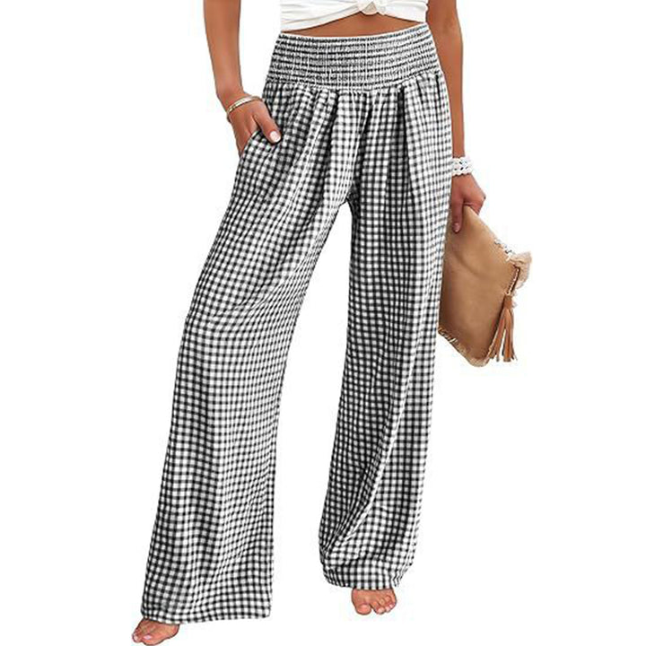 High-Waisted Striped Wide Leg Lounge Pants