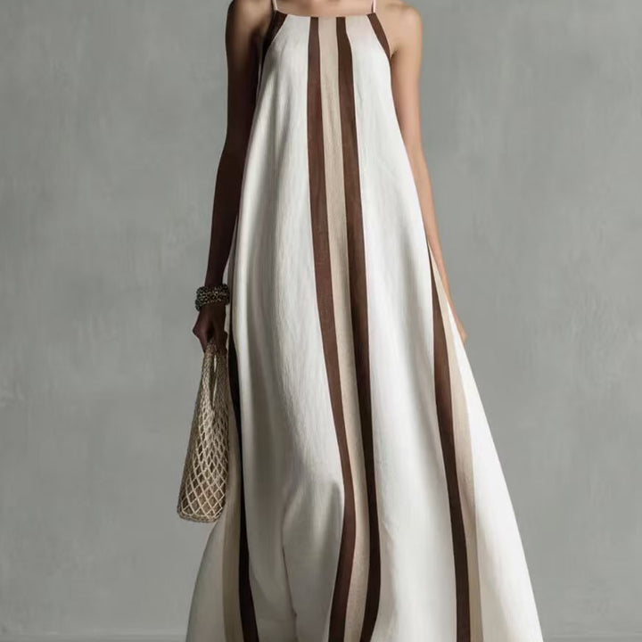 Striped Spaghetti Strap Maxi Dress