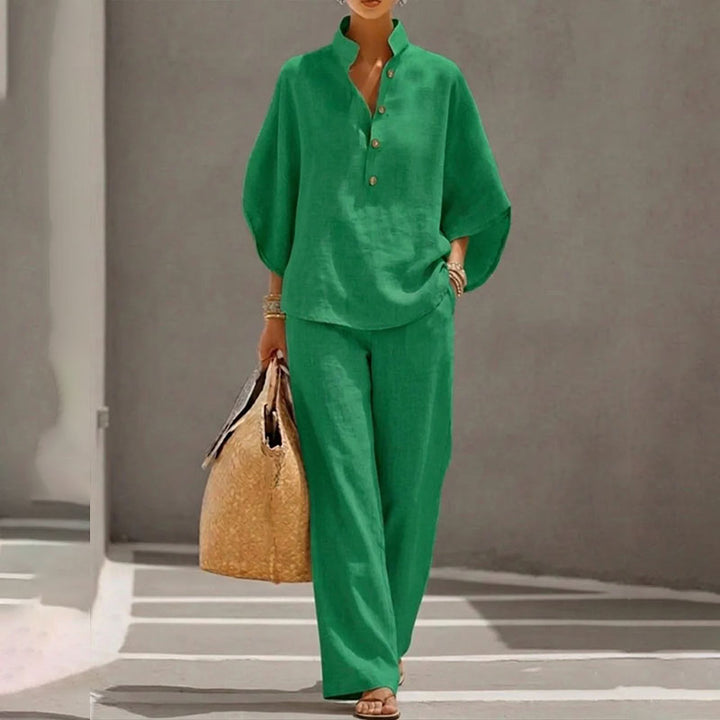 Effortless Linen Blend Two-Piece Set