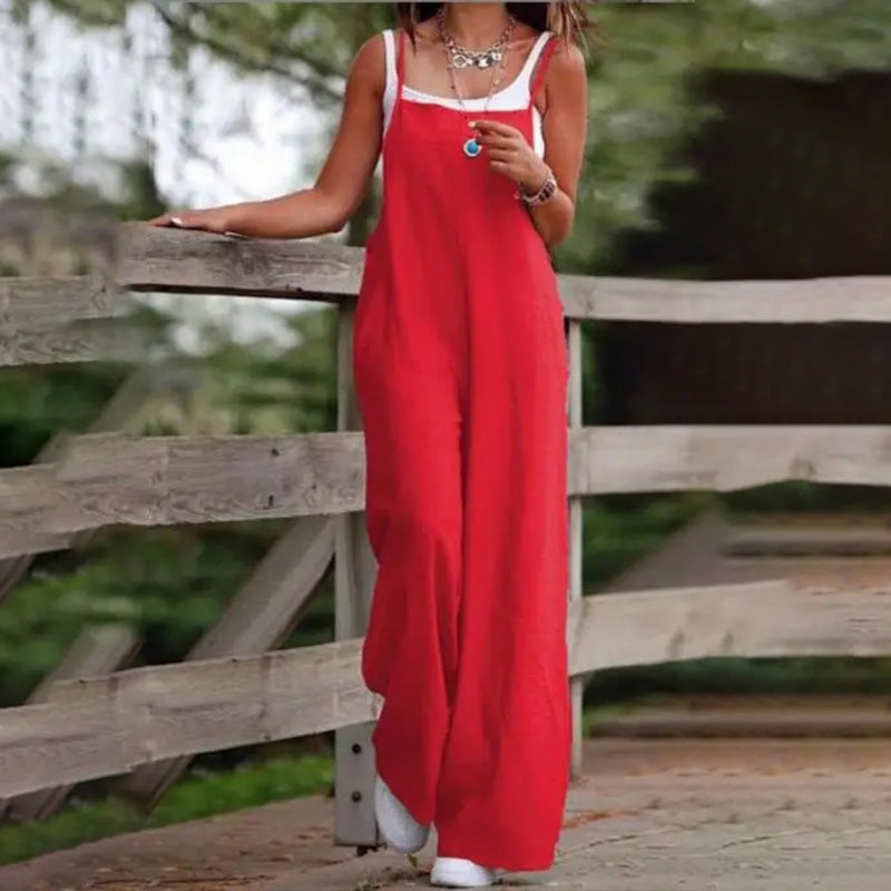 Relaxed Wide Leg Jumpsuit