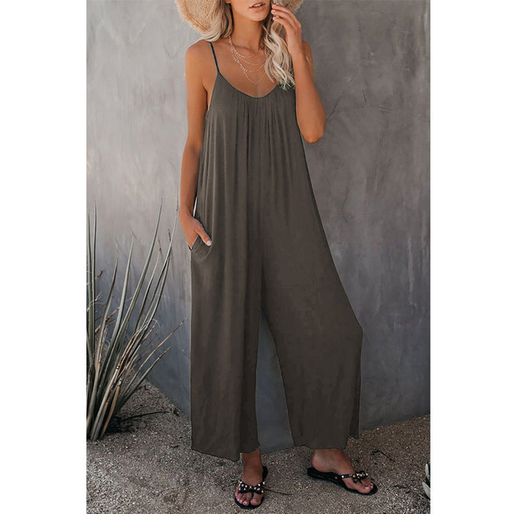 Spaghetti Strap Wide Leg Jumpsuit