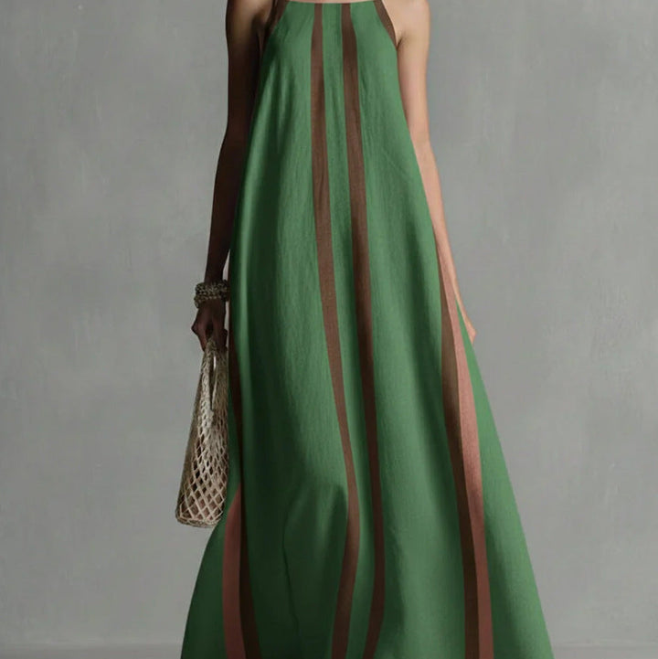 Striped Spaghetti Strap Maxi Dress