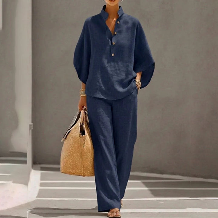 Effortless Linen Blend Two-Piece Set