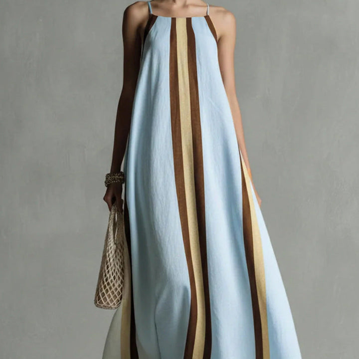 Striped Spaghetti Strap Maxi Dress