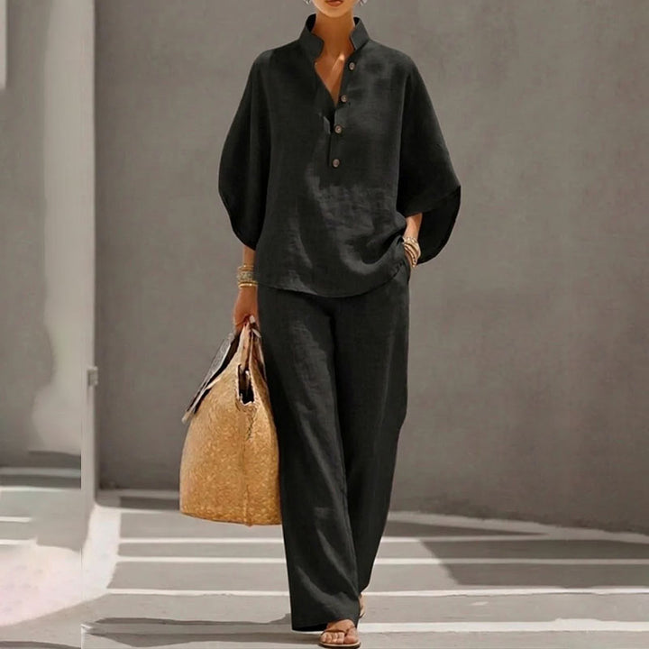 Effortless Linen Blend Two-Piece Set