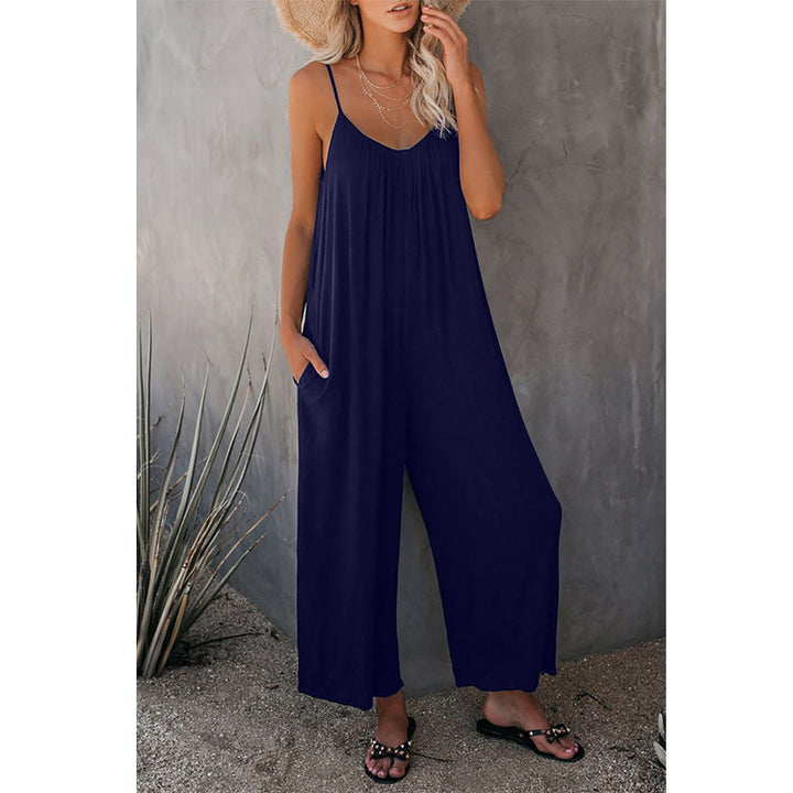 Spaghetti Strap Wide Leg Jumpsuit