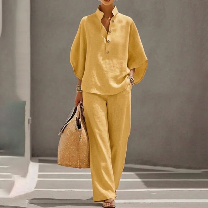 Effortless Linen Blend Two-Piece Set