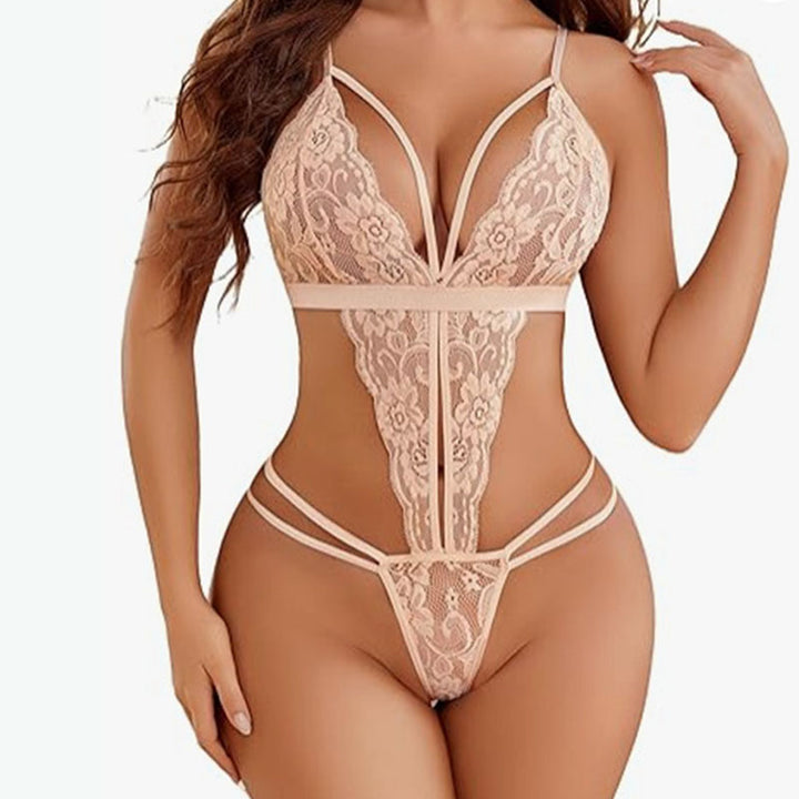 Lace Bodysuit – Elegant Strappy Bodysuit