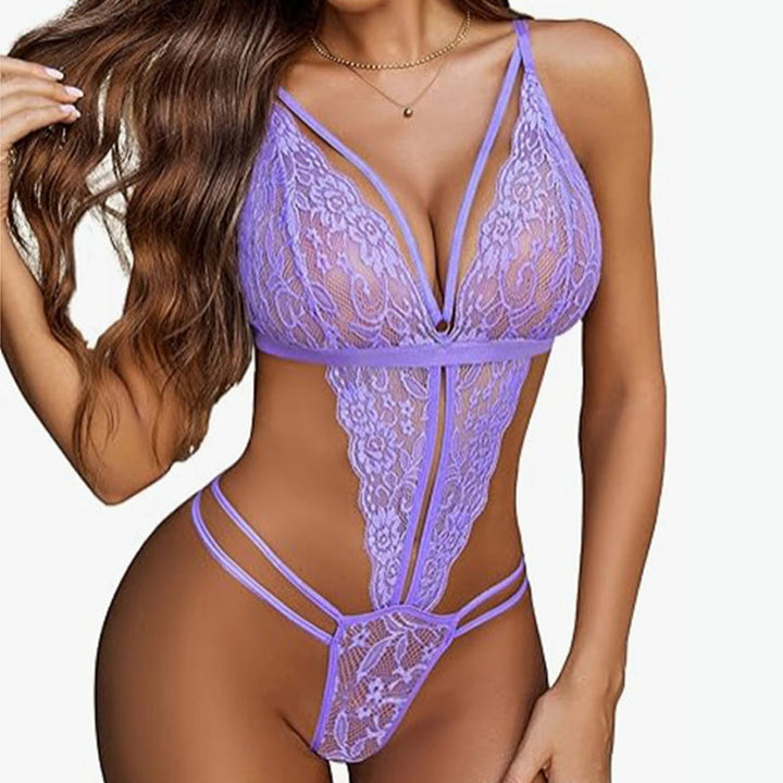 Lace Bodysuit – Elegant Strappy Bodysuit