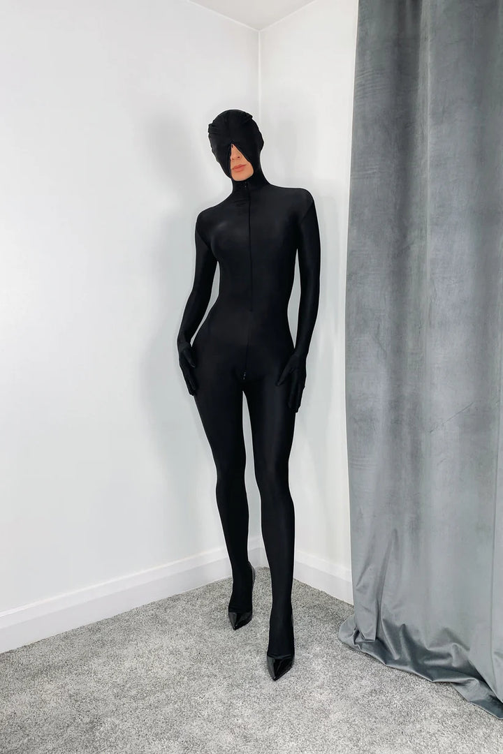 Velvet Zipper Bodysuit