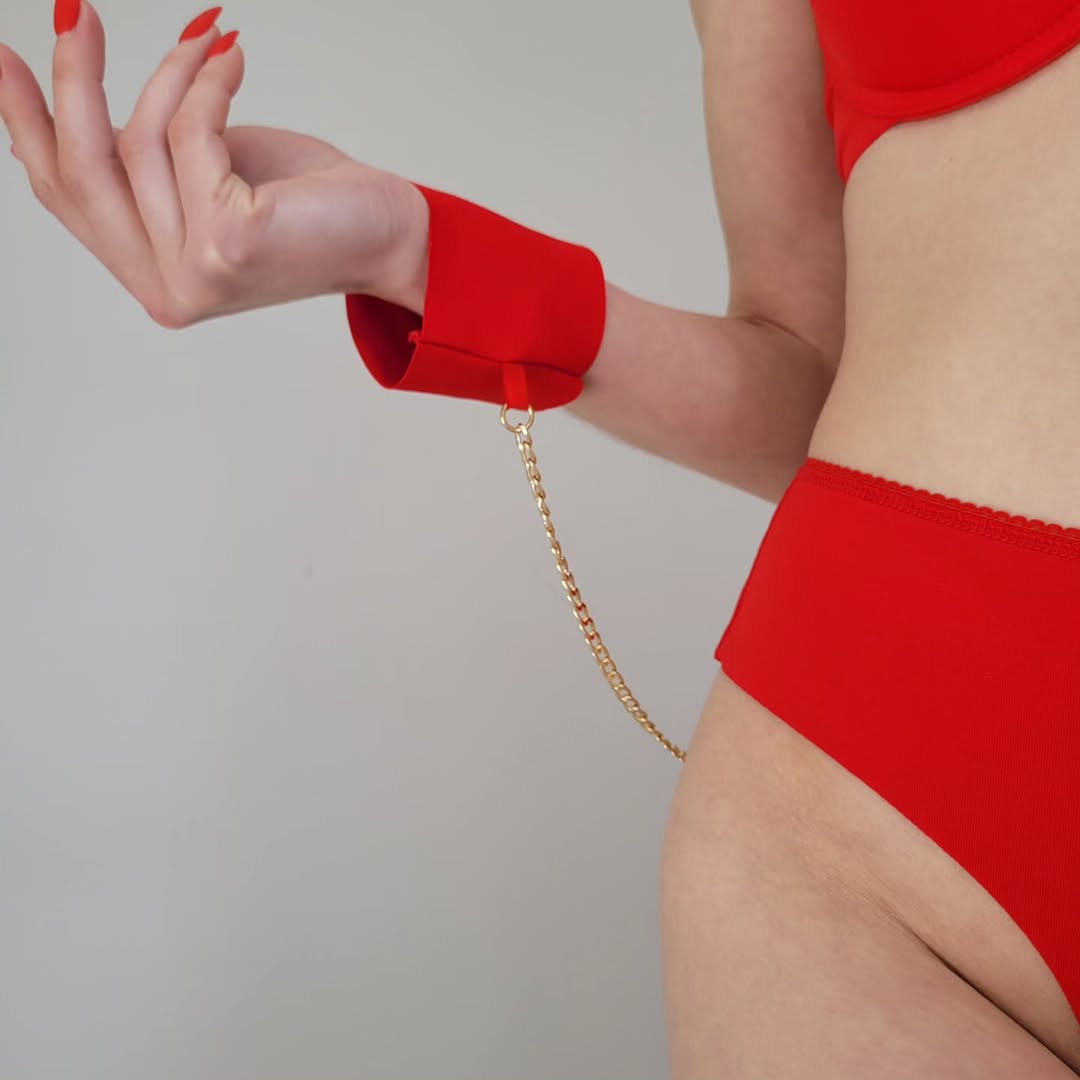 Open crotch bondage panties
