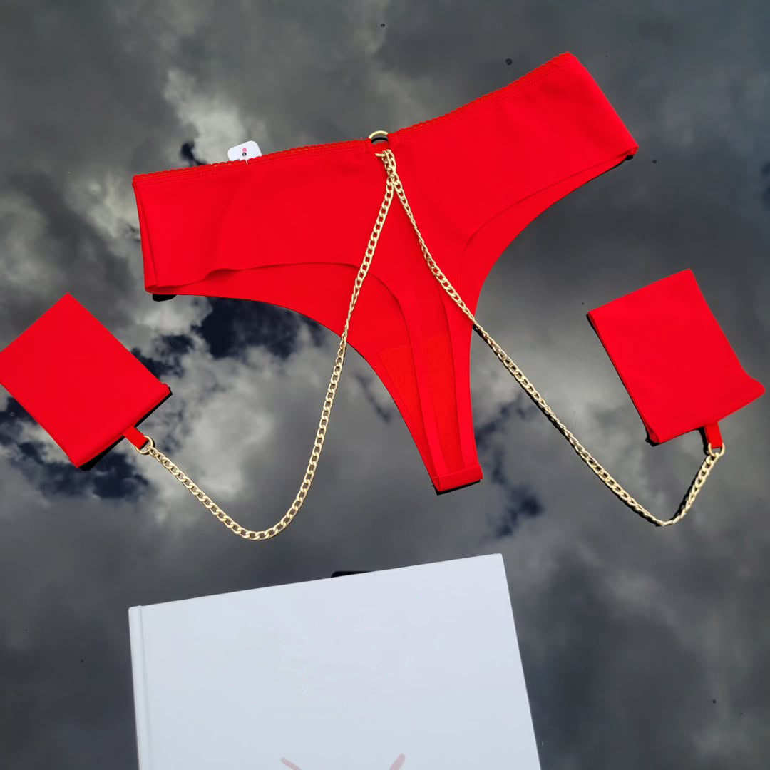 Open crotch bondage panties