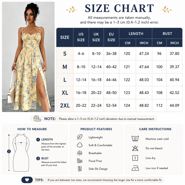 Floral Sweetheart Neck Maxi Dress