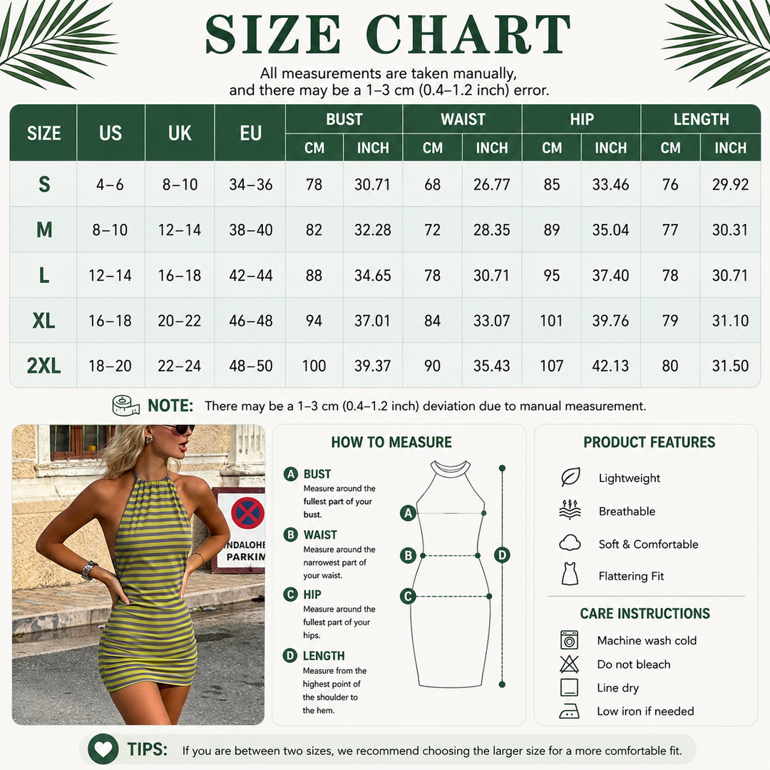 Striped Halter Bodycon Mini Dress