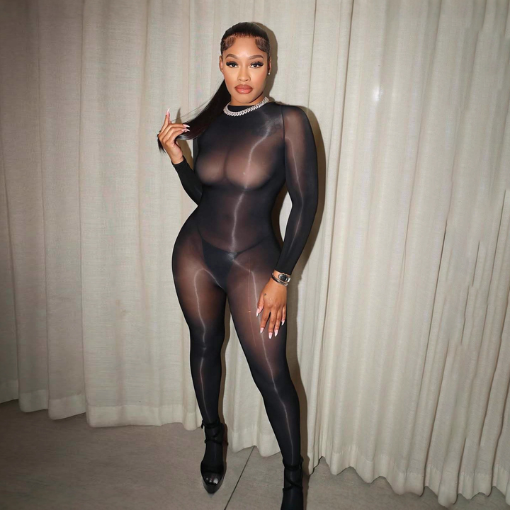 Glossy Sheer Seamless Bodystocking Catsuit