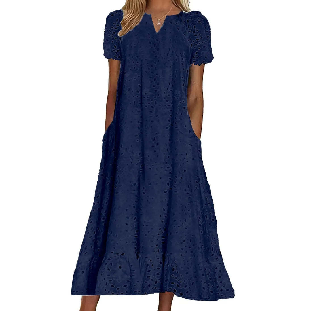 Eyelet Embroidered Maxi Dress