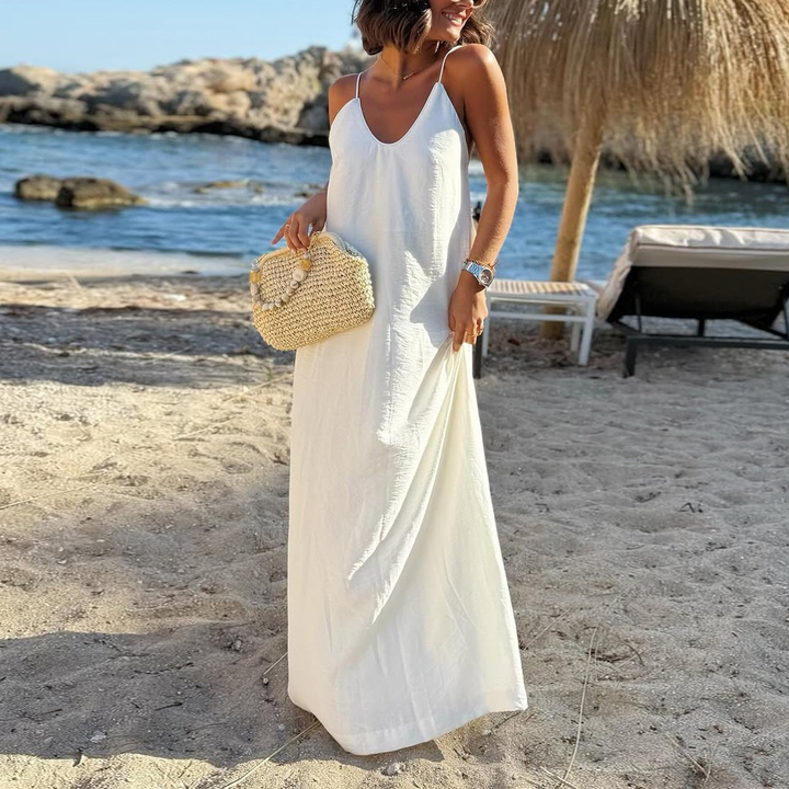 Backless crossover dress